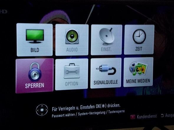 LG Fernseher Kundenmenü LG Fernseher Kundenmenü