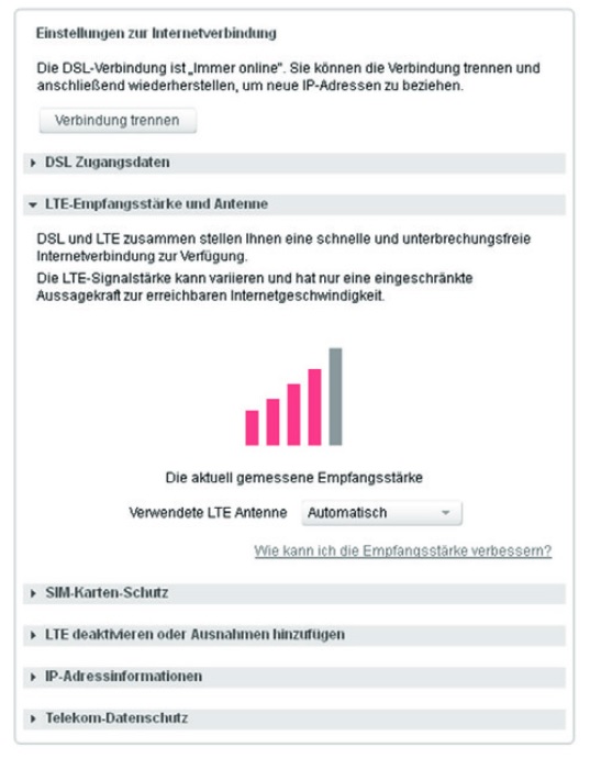 Hybridrouter Telekom LTE Internet Hybridrouter Telekom LTE Internet