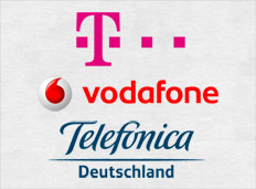 Logos: Telekom, Vodafone & Telefónica Logos: Telekom, Vodafone & Telefónica