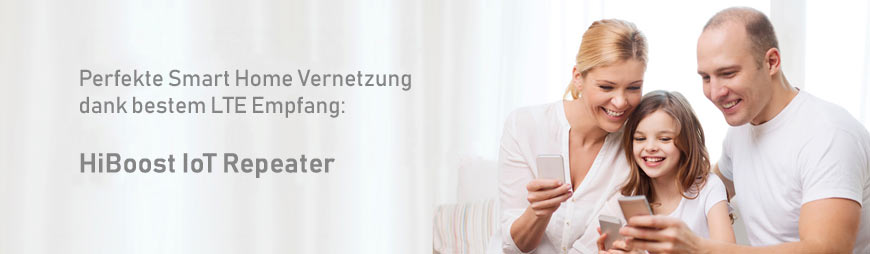 SmartHome Vernetzung via LTE - mit IoT Repeatern kein Problem! Banner zur Vorstellung der neuen IoT Repeater