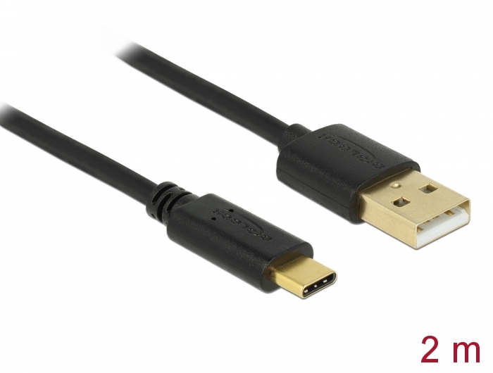 Delock USB 2.0 Kabel Typ-A zu Type-C 2 m